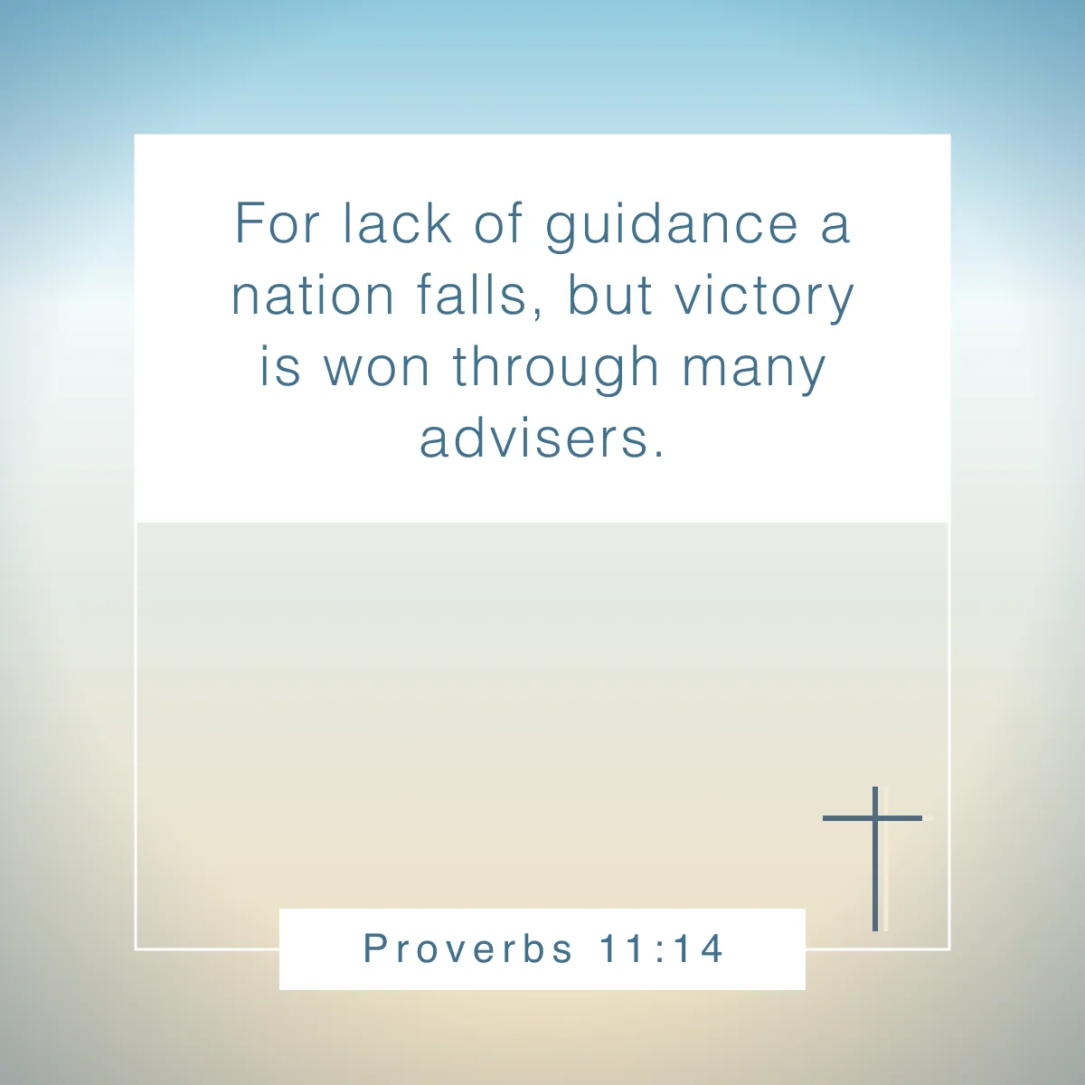 Proverbs 11:14 Bible verse for coaches