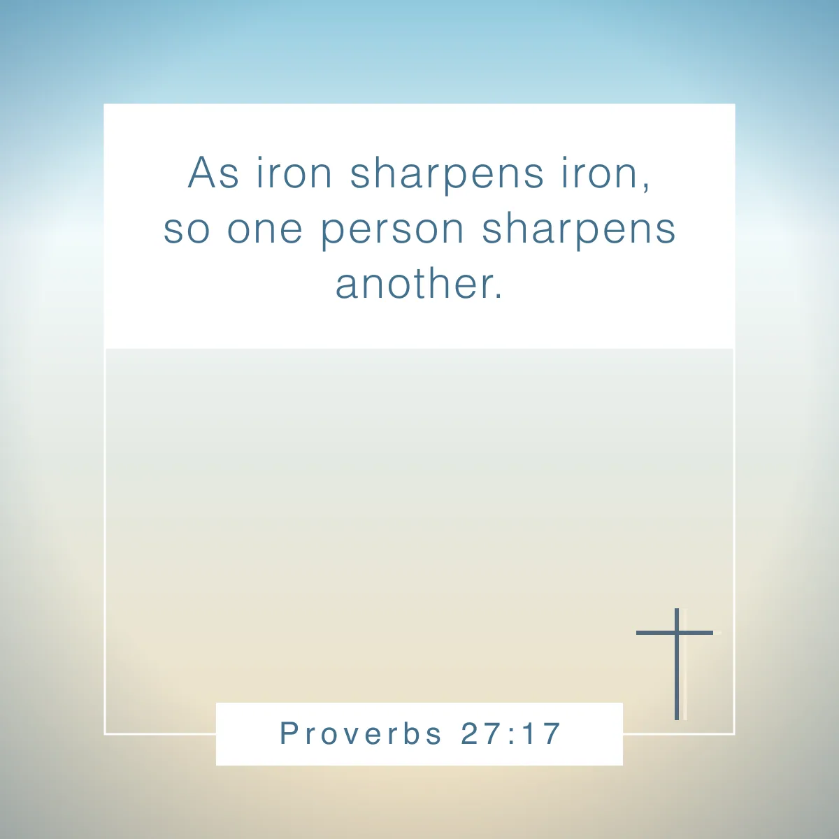 Proverbs 27:17 Bible verse for coaches