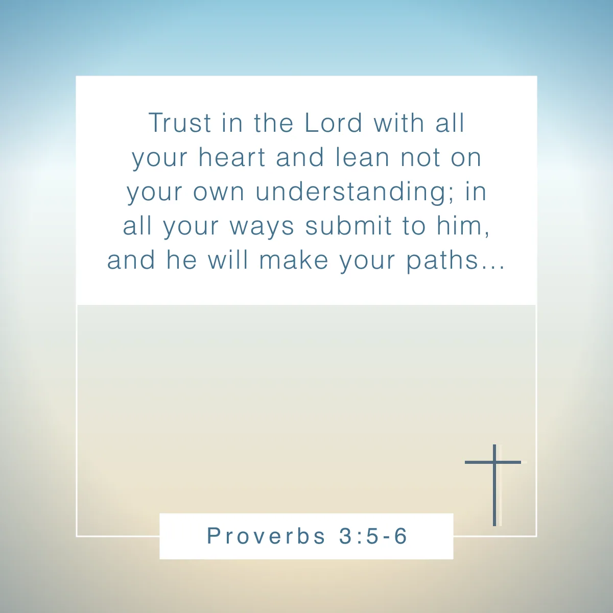 Proverbs 3:5-6 Bible verse for encouragement in the workplace