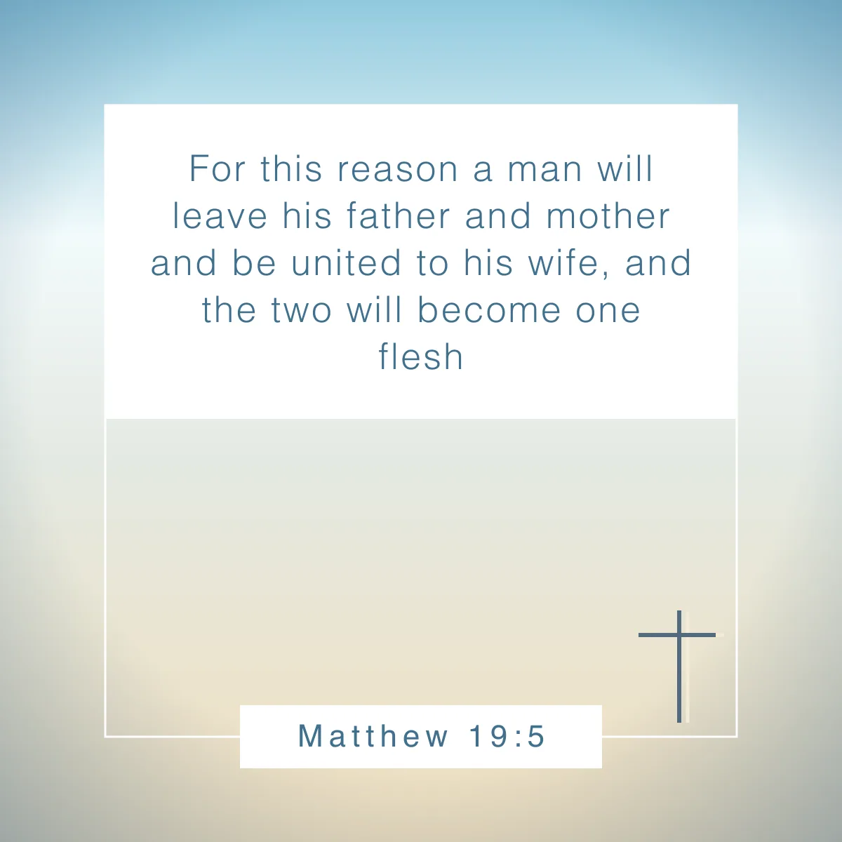 Matthew 19:5 Bible verse for engagement