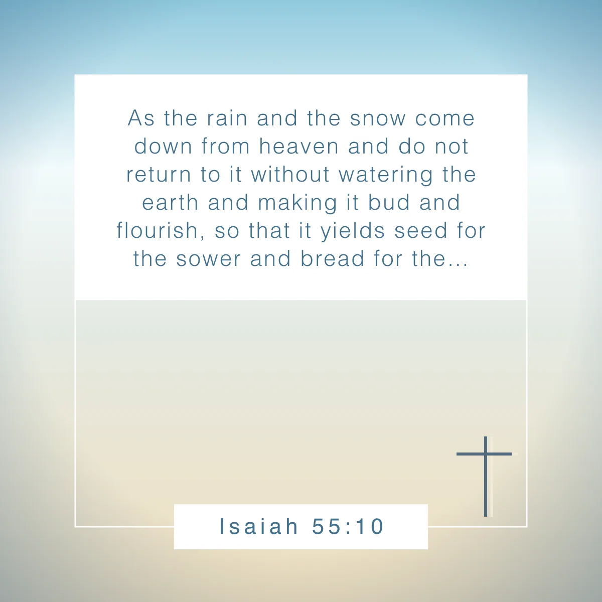Isaiah 55:10 Bible verse for fall
