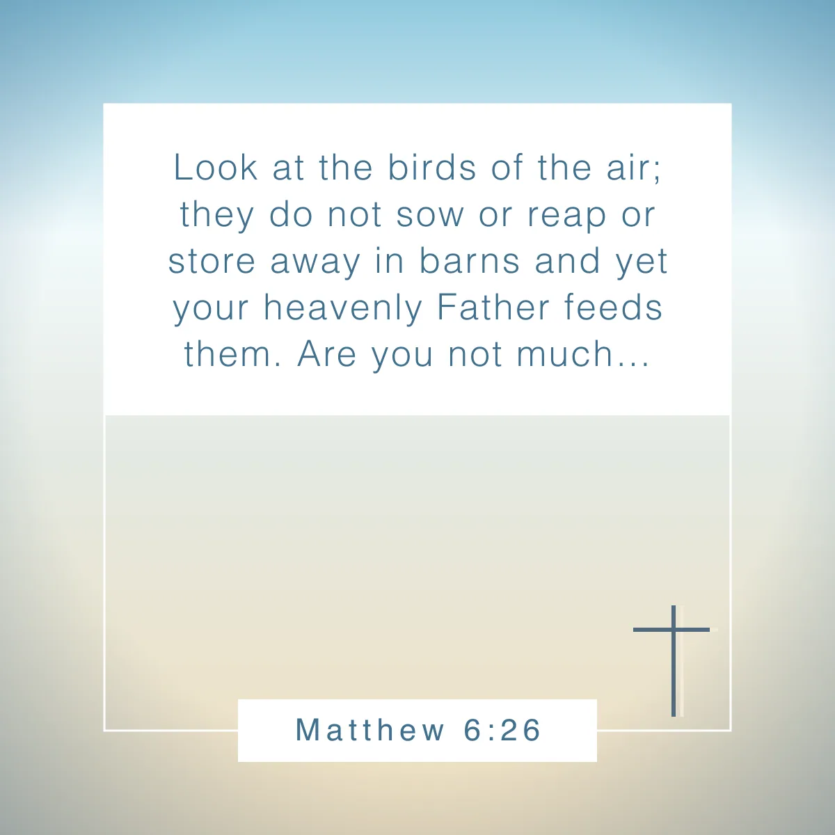 Matthew 6:26 Bible verse for fall
