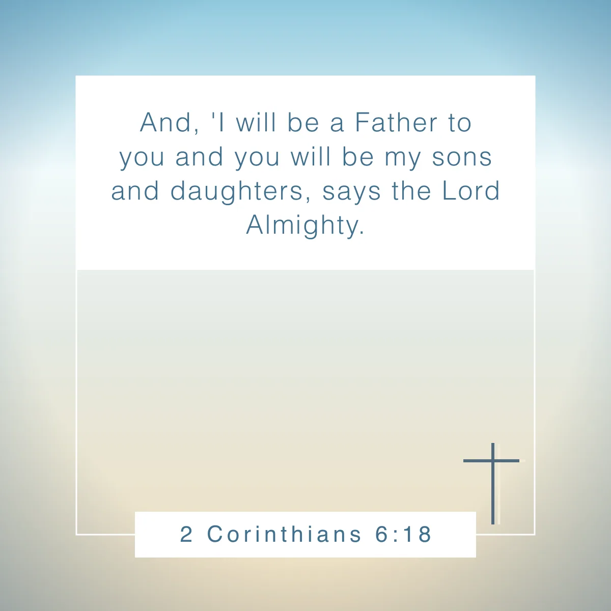 2 Corinthians 6:18 Bible verse for fathers and daughters