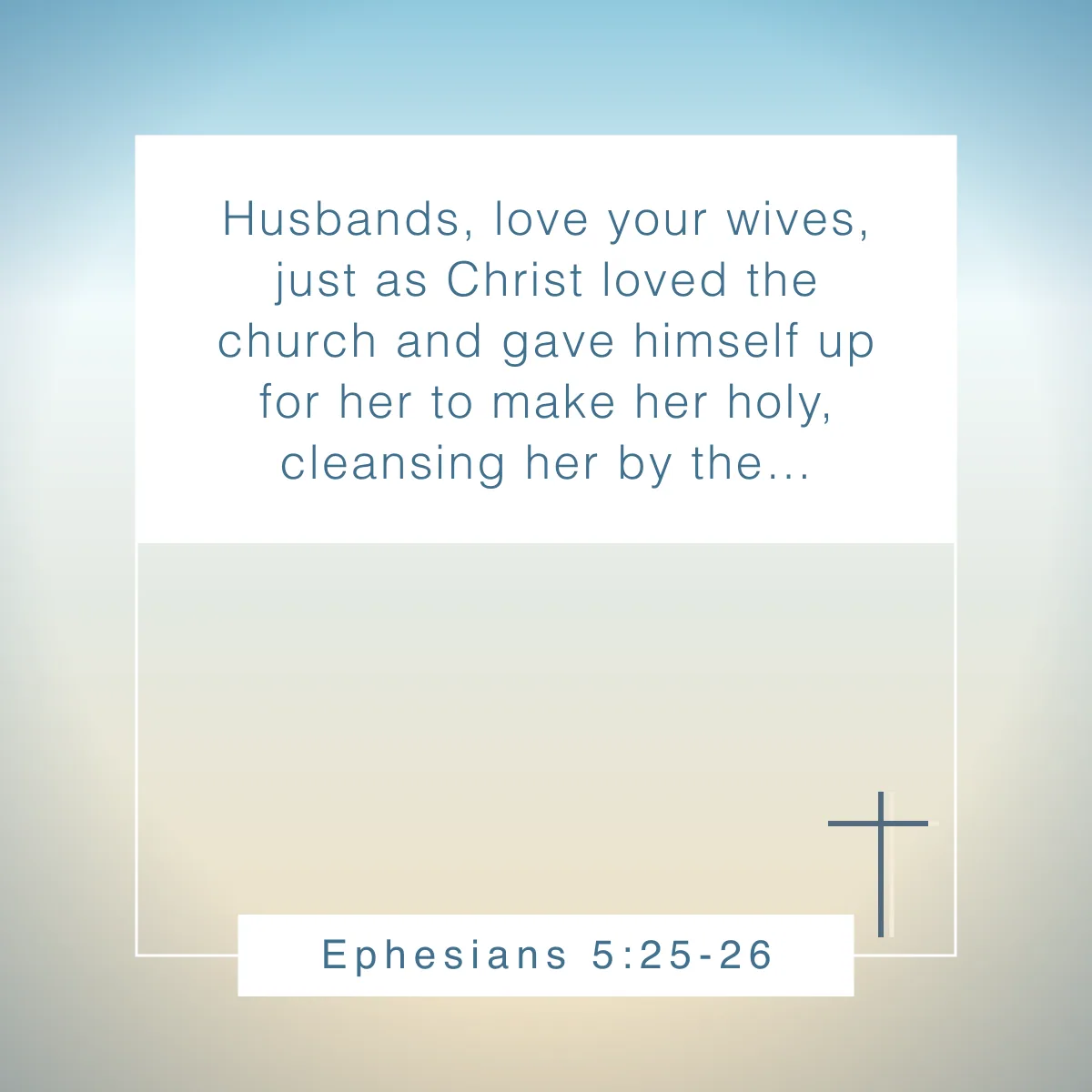 Ephesians 5:25-26 Bible verse for fathers and daughters