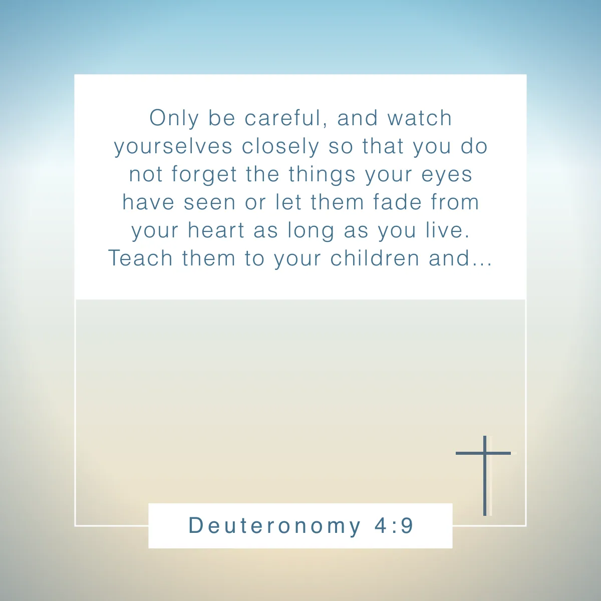 Deuteronomy 4:9 Bible verse for fathers