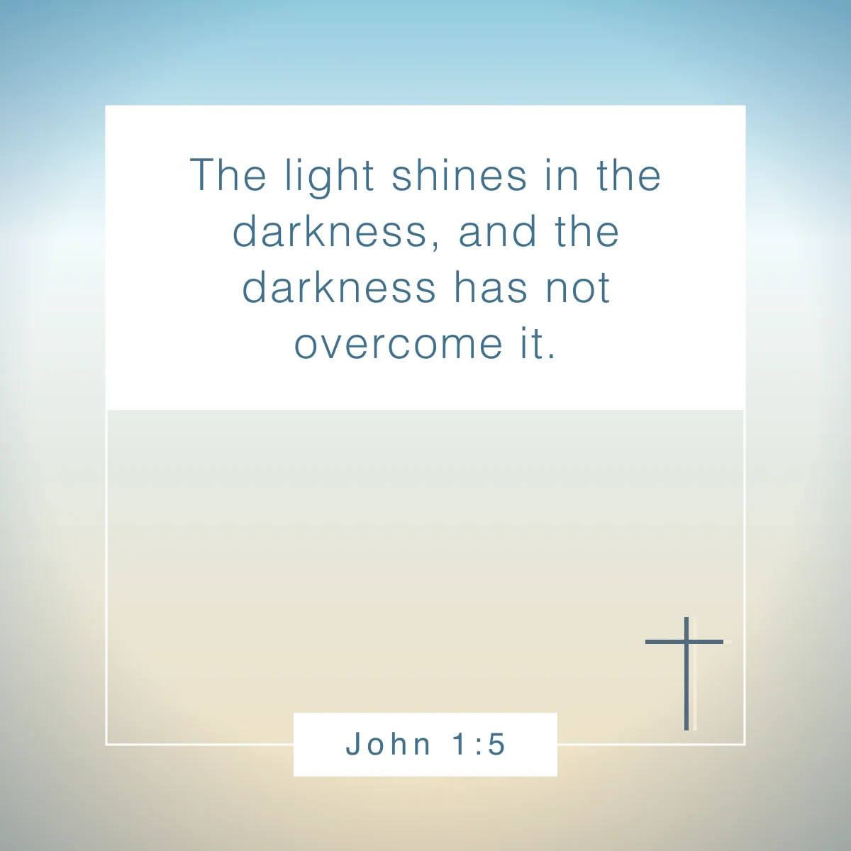 John 1:5 Bible verse for midday