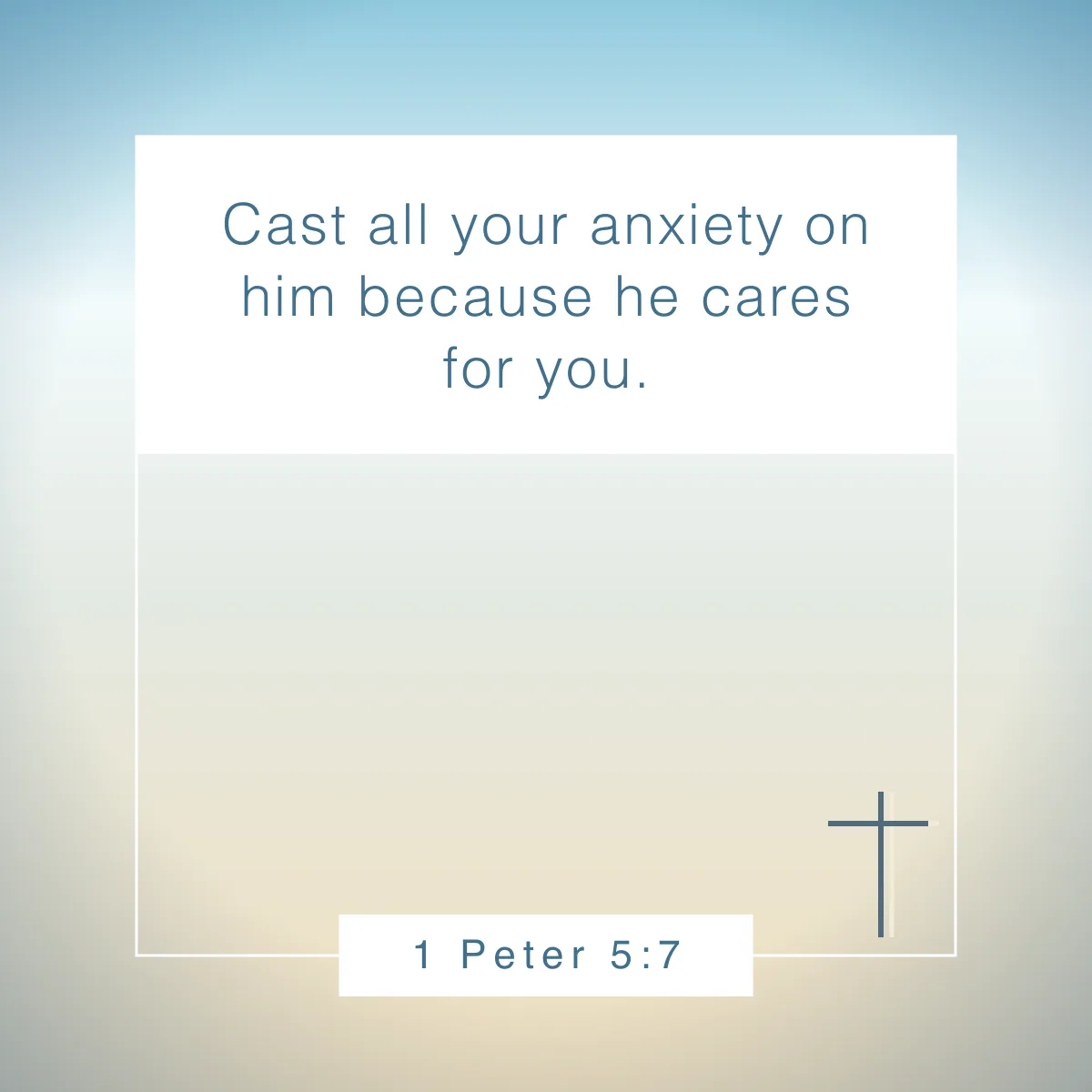 1 Peter 5:7 Bible verse for not worrying about tomorrow