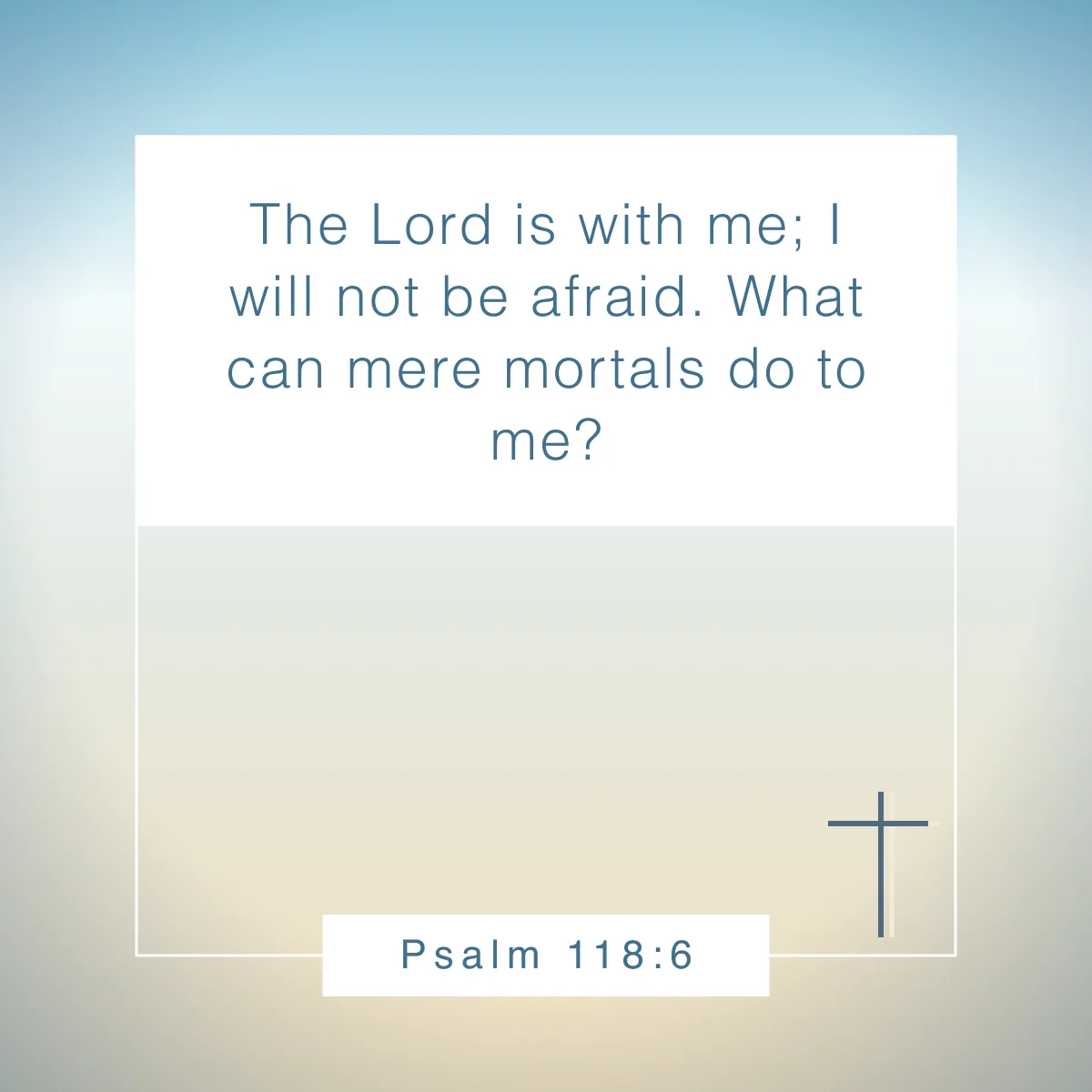 Psalm 118:6 Bible verse for not worrying about tomorrow