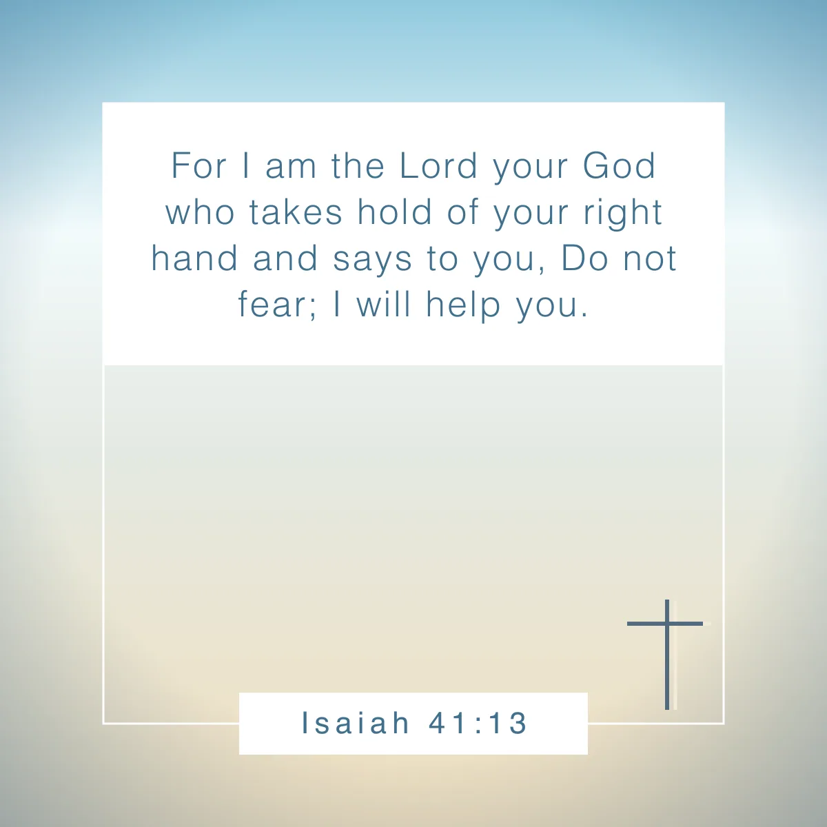 Isaiah 41:13 Bible verse for overcoming fear and anxiety