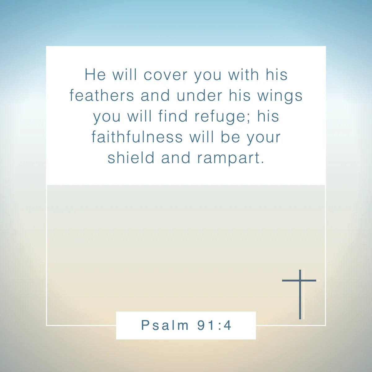Psalm 91:4 Bible verse for overcoming fear and anxiety