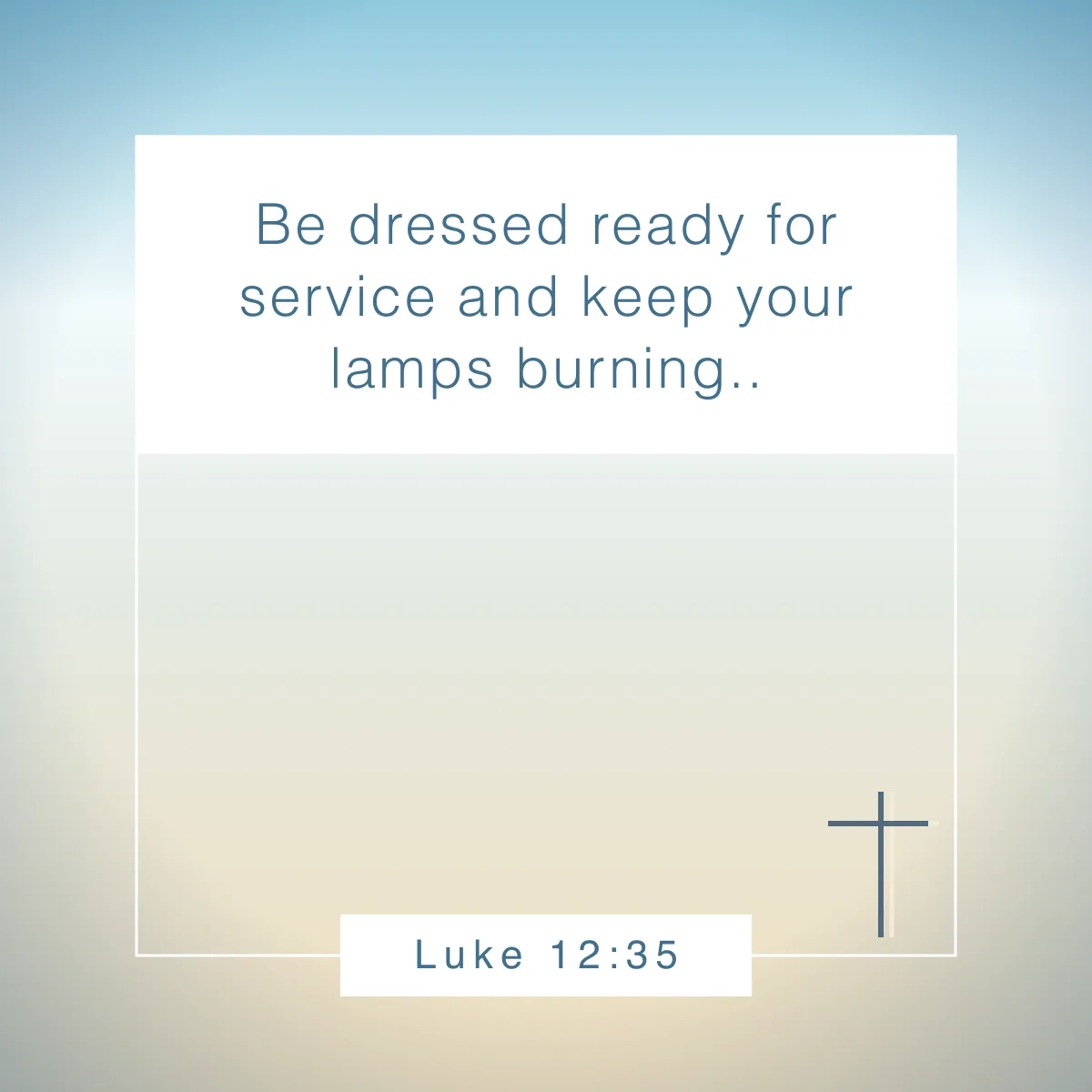 Luke 12:35 Bible verse for overcoming procrastination