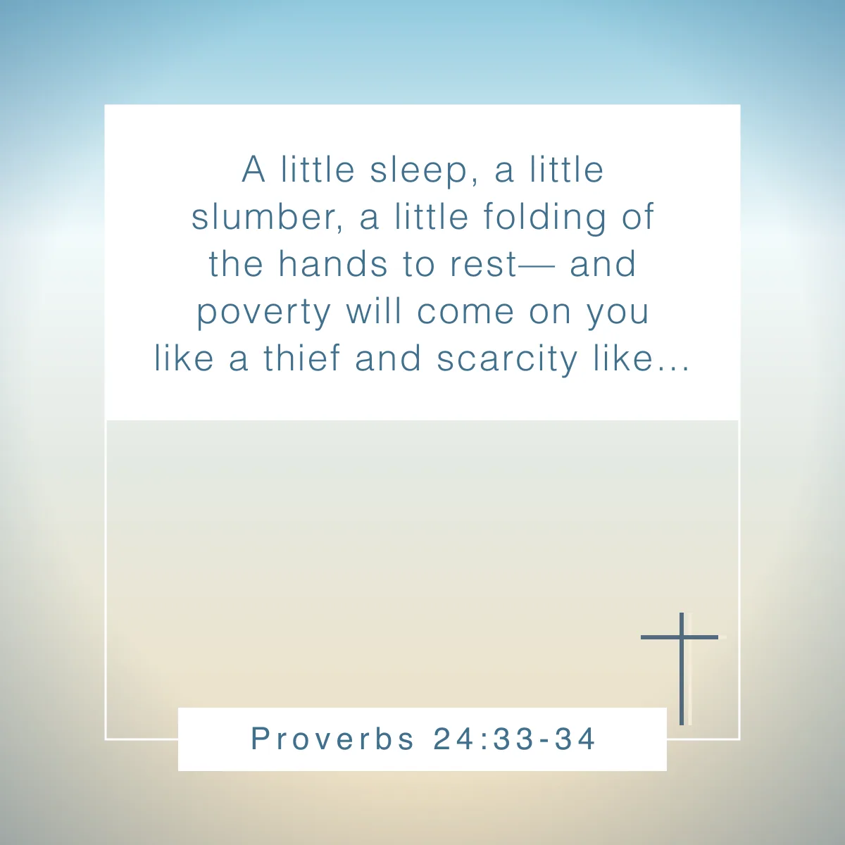 Proverbs 24:33-34 Bible verse for overcoming procrastination
