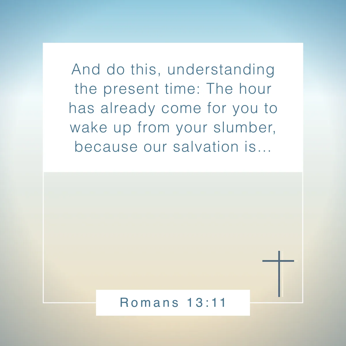 Romans 13:11 Bible verse for overcoming procrastination