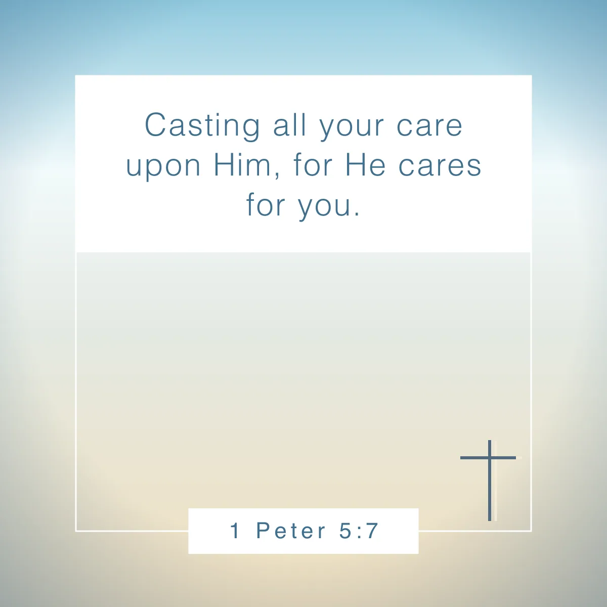 1 Peter 5:7 Bible verse for people who are blind or visually impaired