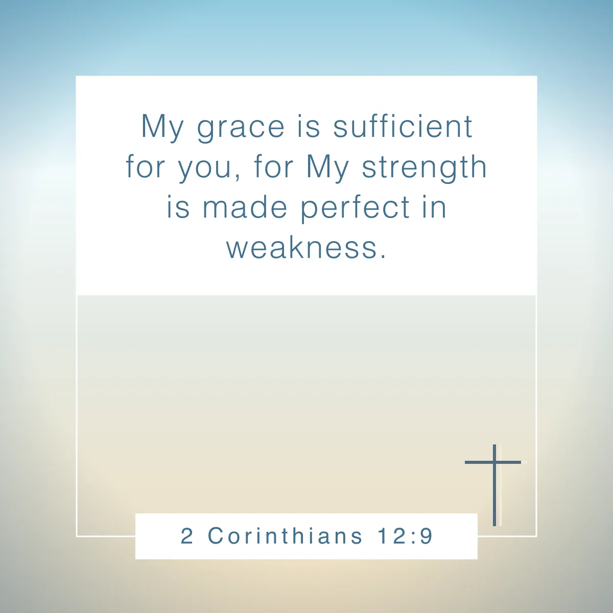 2 Corinthians 12:9 Bible verse for people who are blind or visually impaired