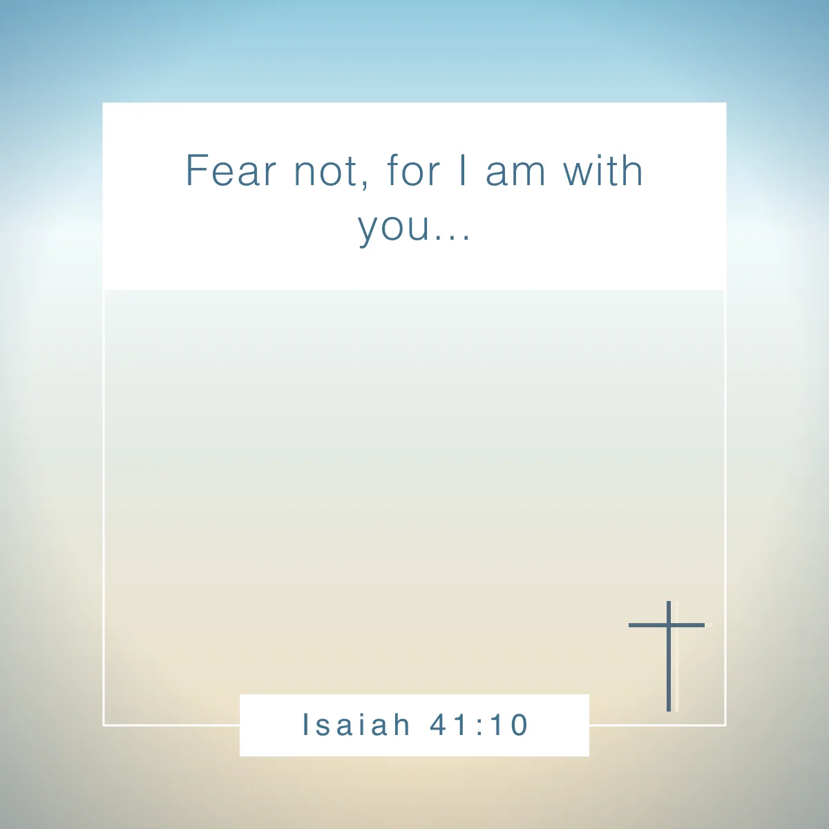 Isaiah 41:10 Bible verse for people who are blind or visually impaired