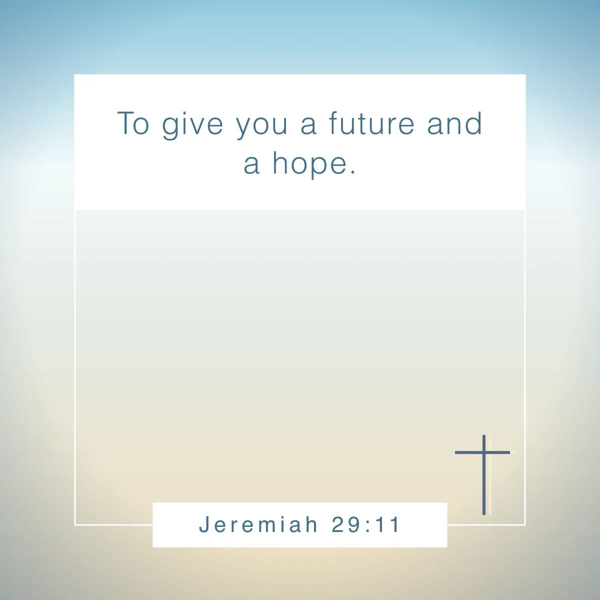 Jeremiah 29:11 Bible verse for people who are blind or visually impaired