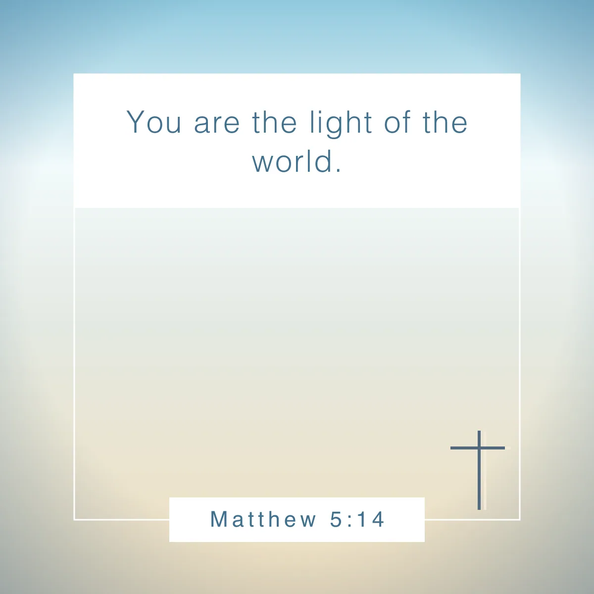 Matthew 5:14 Bible verse for people who are blind or visually impaired