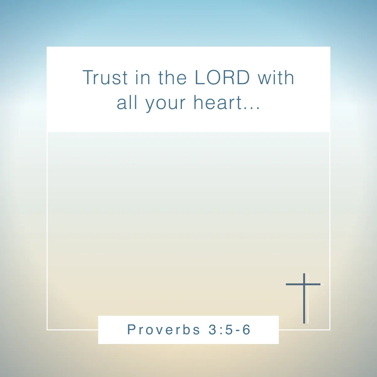 Proverbs 3:5-6 Bible verse for people who are blind or visually impaired