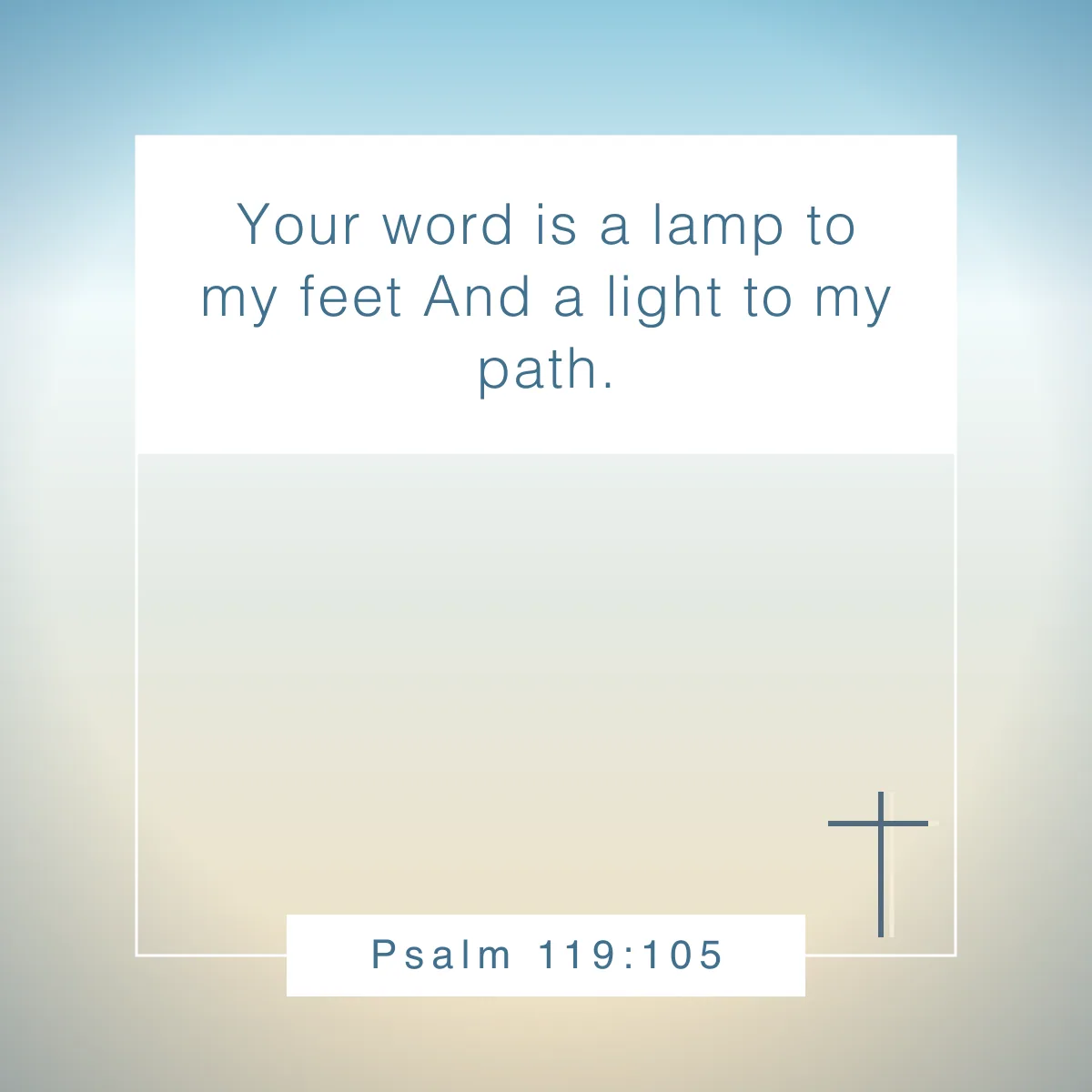 Psalm 119:105 Bible verse for people who are blind or visually impaired