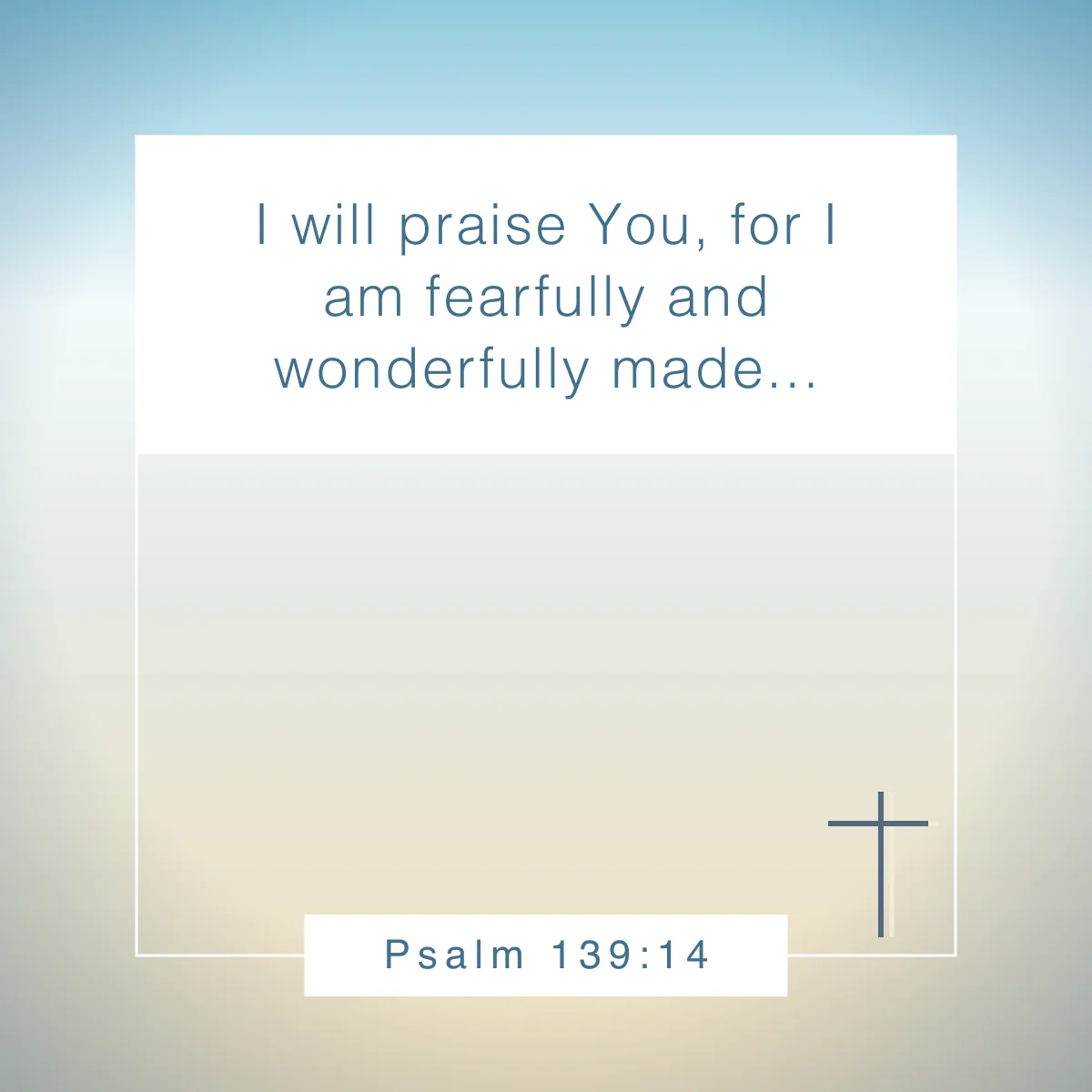 Psalm 139:14 Bible verse for people who are blind or visually impaired