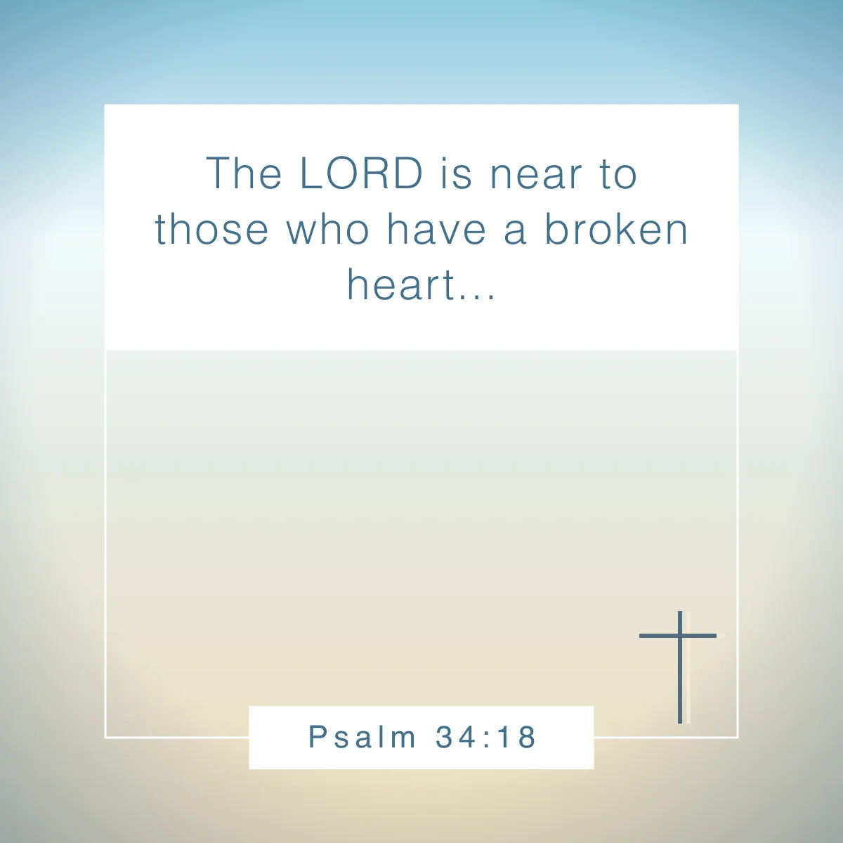 Psalm 34:18 Bible verse for people who are blind or visually impaired