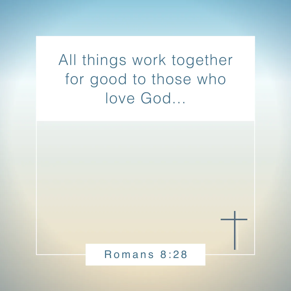 Romans 8:28 Bible verse for people who are blind or visually impaired