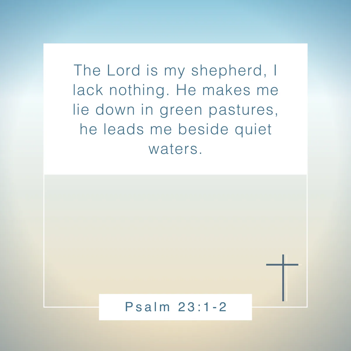 Psalm 23:1-2 Bible verse for retirement