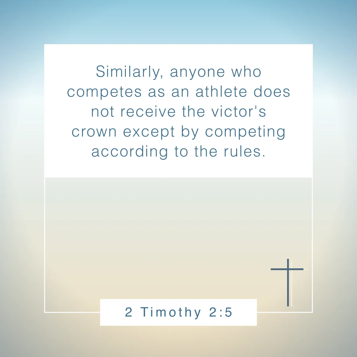 2 Timothy 2:5 Bible verse for sports and athletes