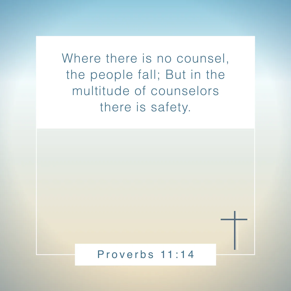 Proverbs 11:14 Bible verse for sports and athletes