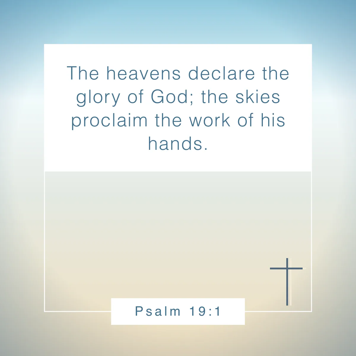 Psalm 19:1 Bible verse for sports and athletes
