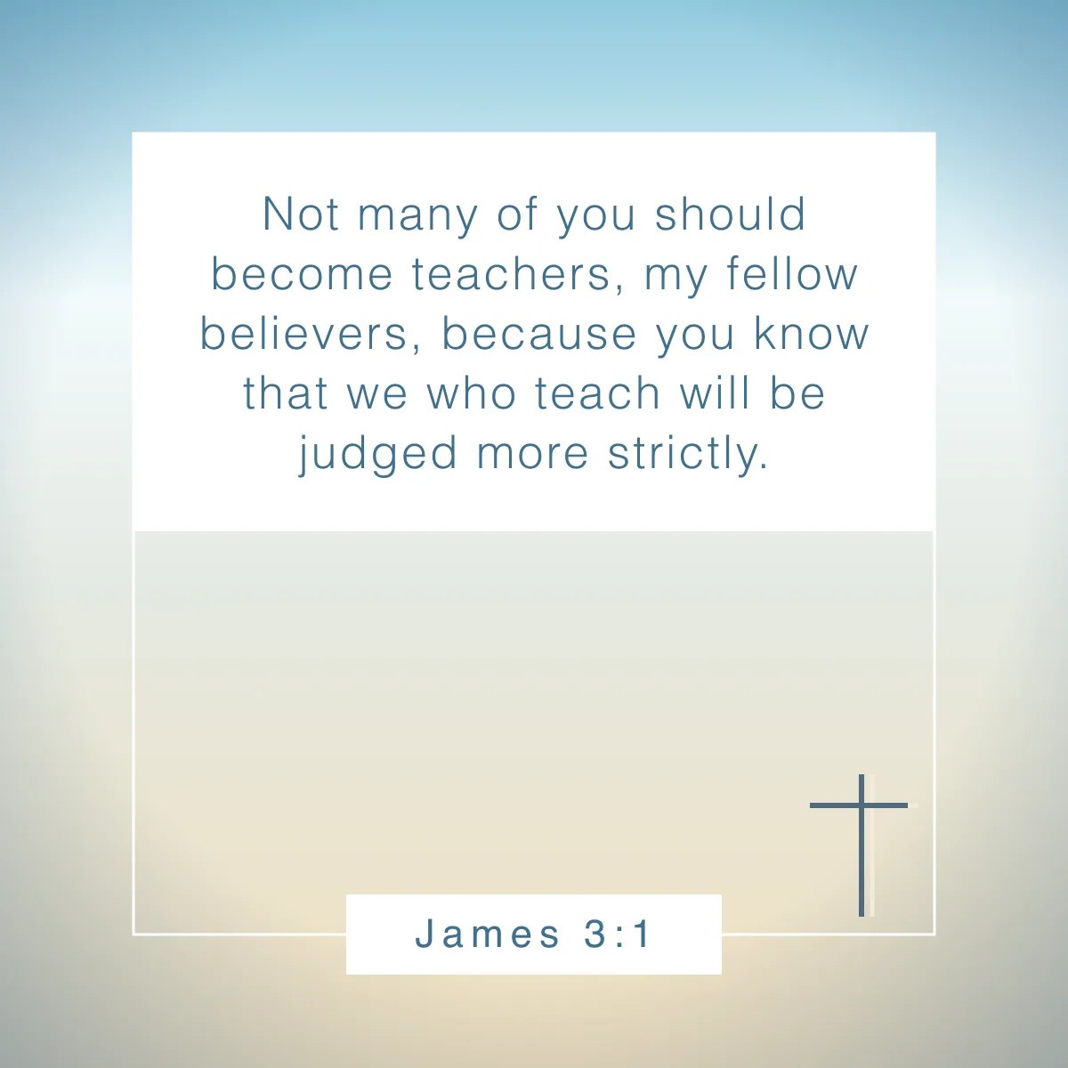 James 3:1 Bible verse for teachers