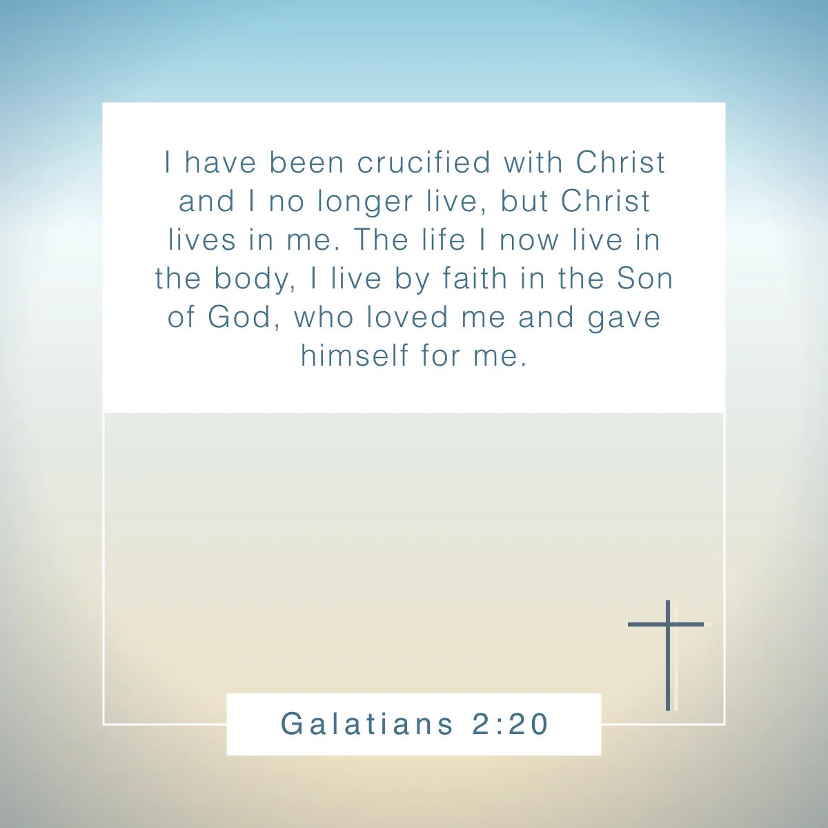 Galatians 2:20 Bible verse for testimony sharing