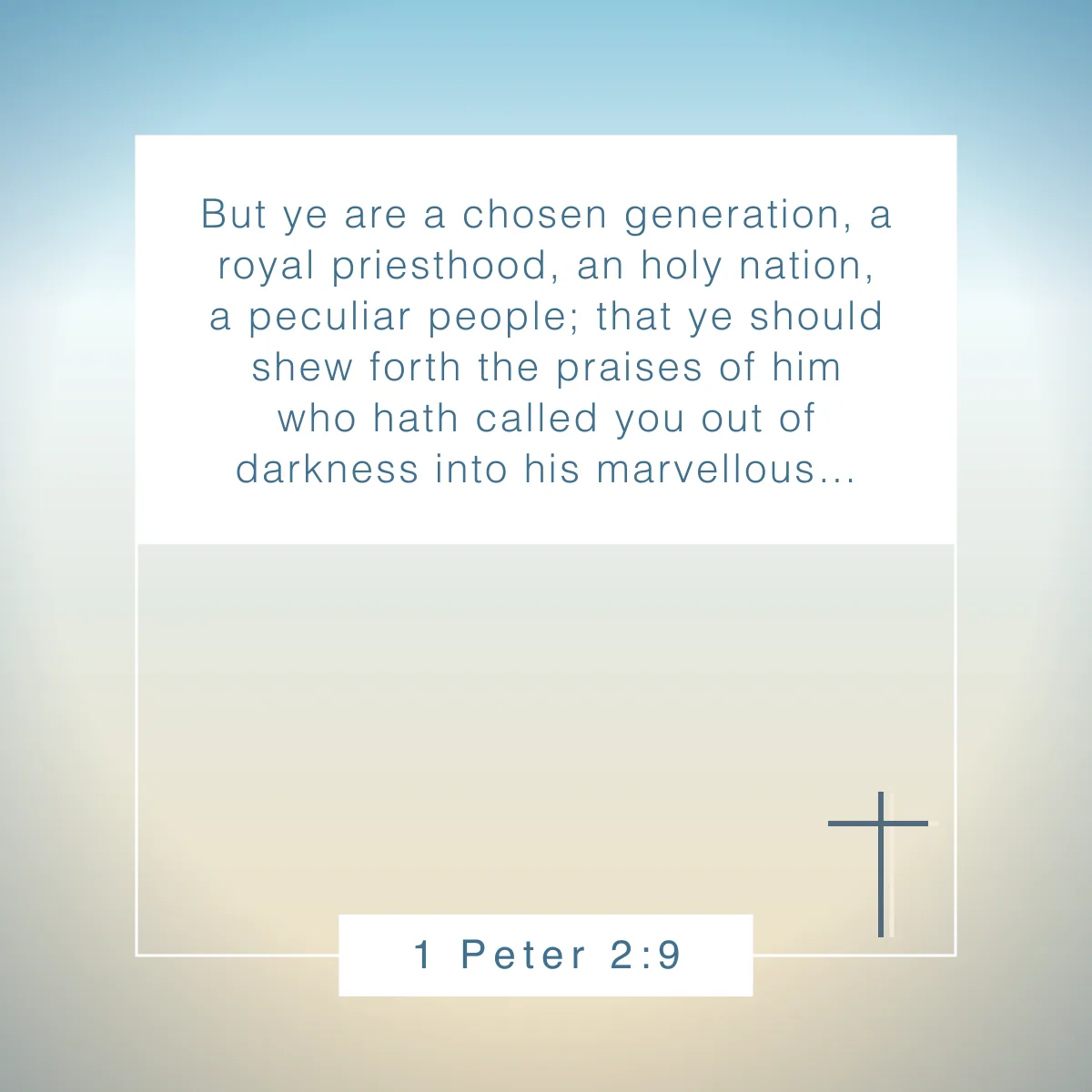 1 Peter 2:9 Bible verse for young Christian women