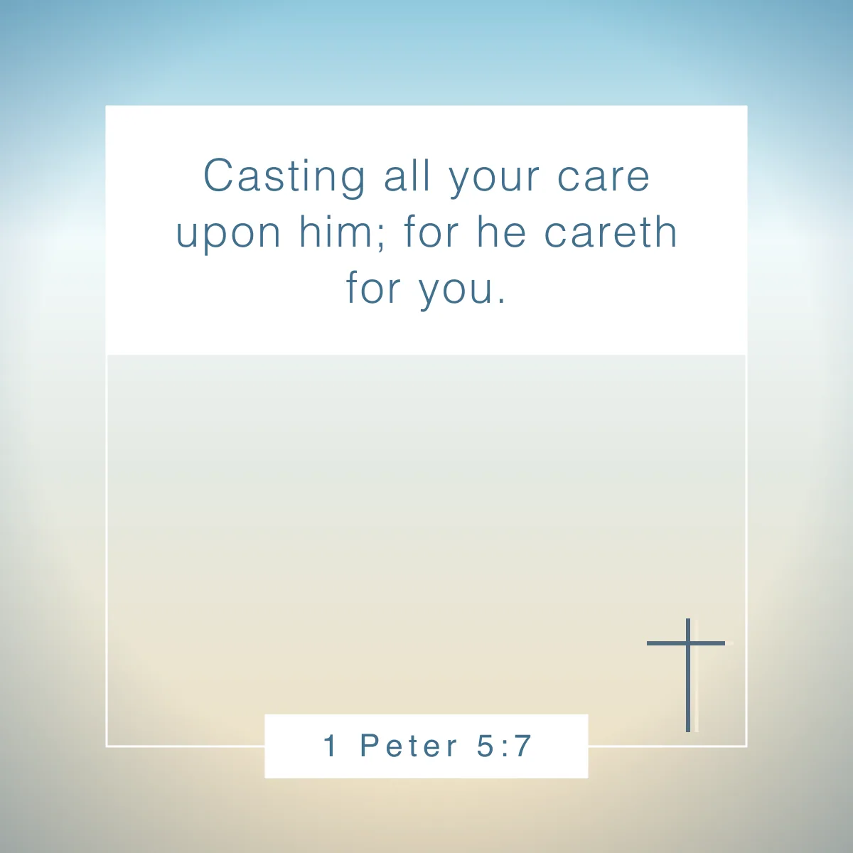 1 Peter 5:7 Bible verse for young Christian women