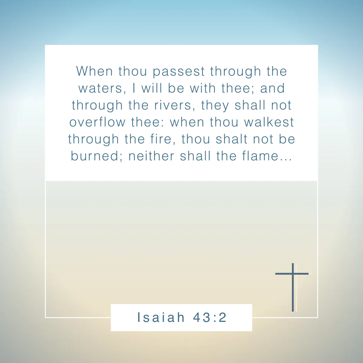 Isaiah 43:2 Bible verse for young Christian women