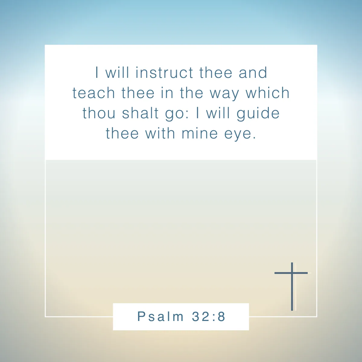 Psalm 32:8 Bible verse for young Christian women