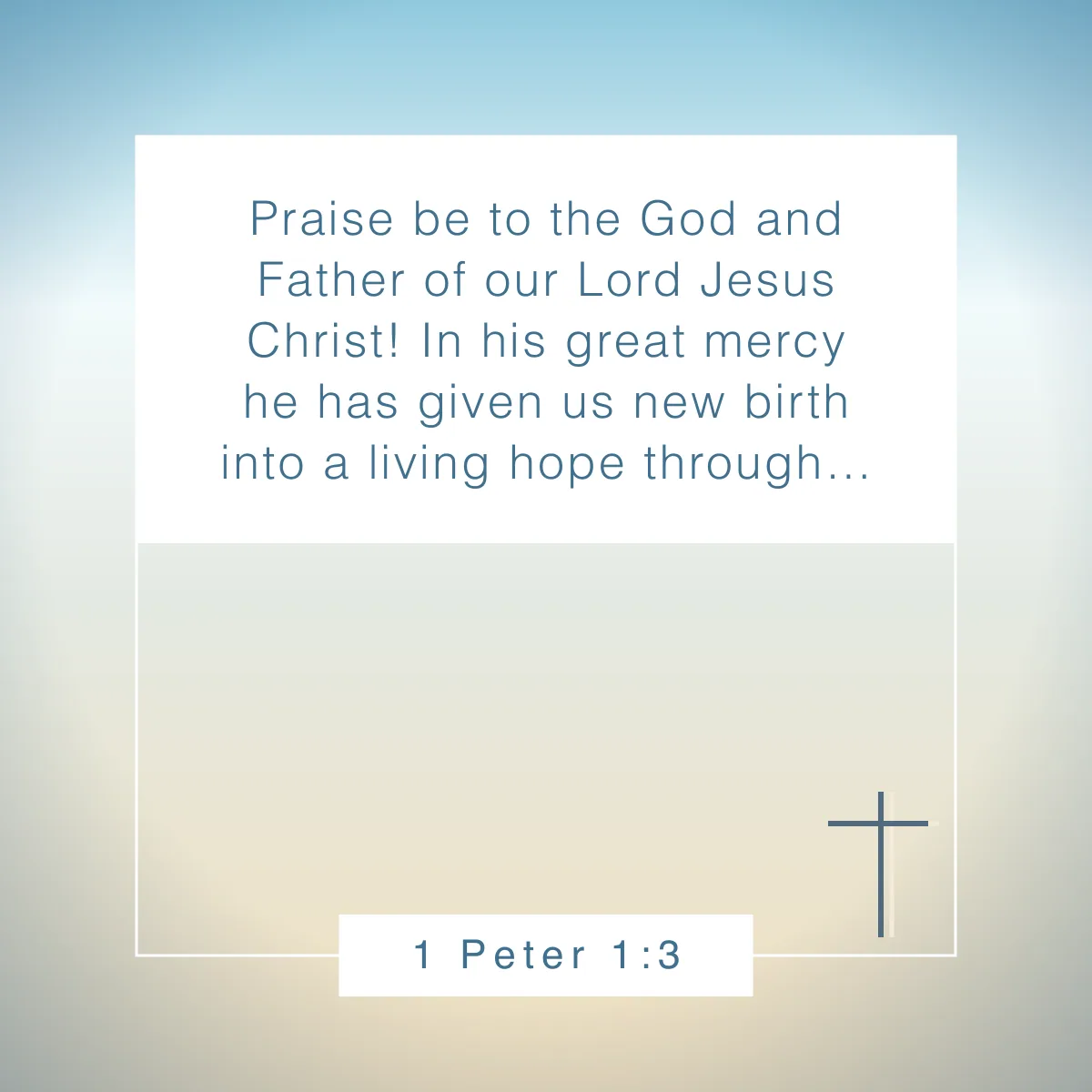 1 Peter 1:3 Bible verse for your Instagram bio