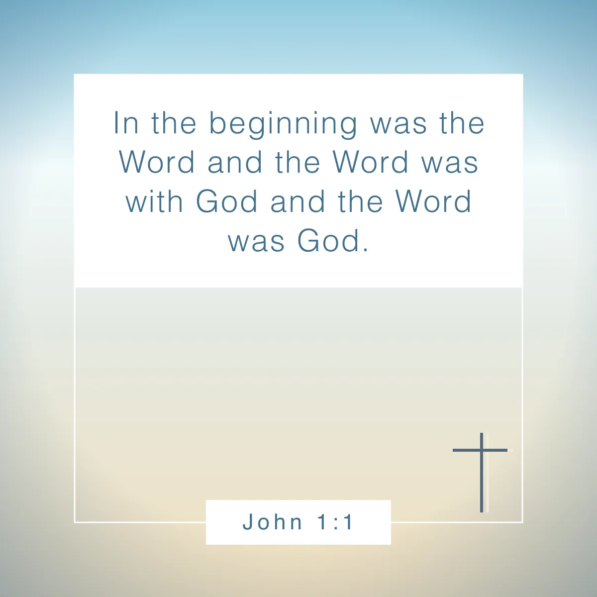 John 1:1 Bible verse for your Instagram bio