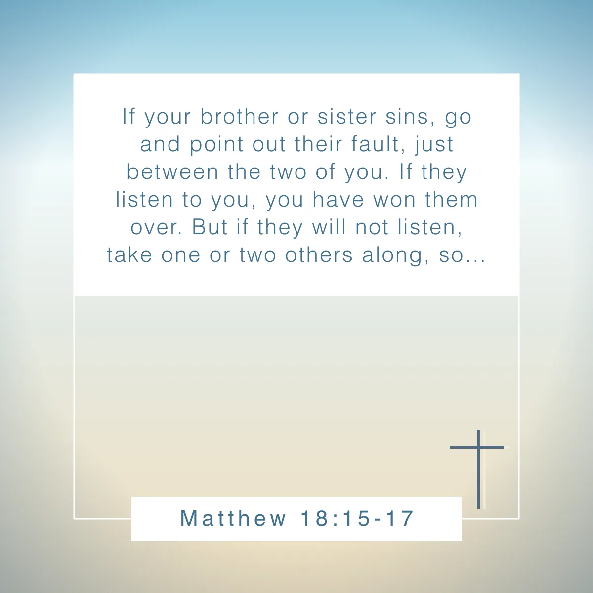 Matthew 18:15-17 Bible verse on accountability