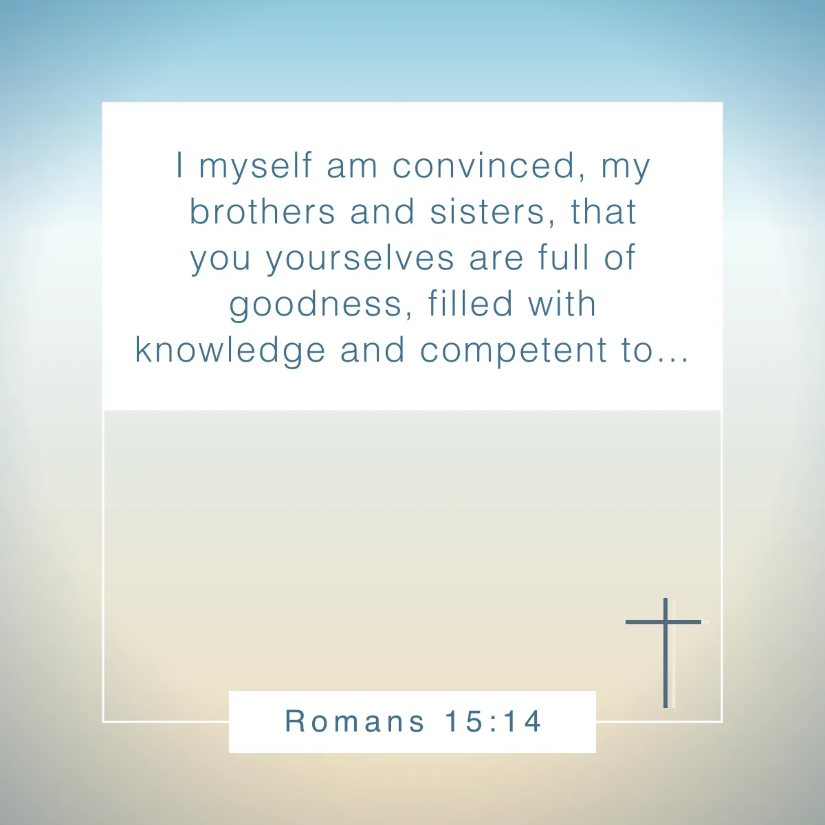 Romans 15:14 Bible verse on accountability