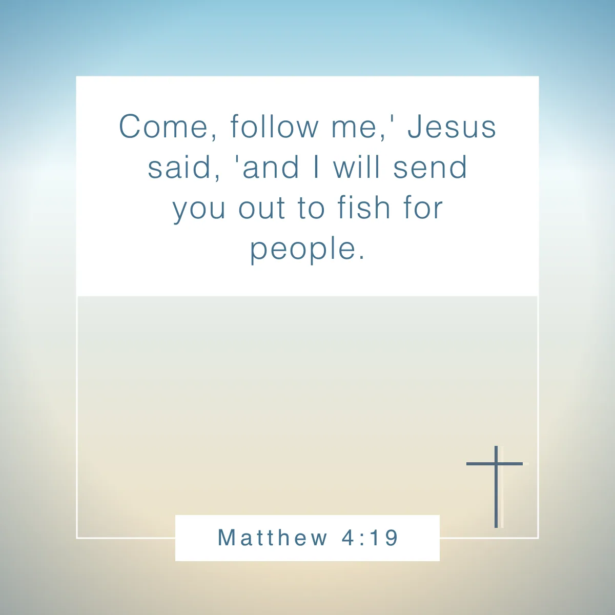 Matthew 4:19 Bible verse on discipleship to inspire your faith