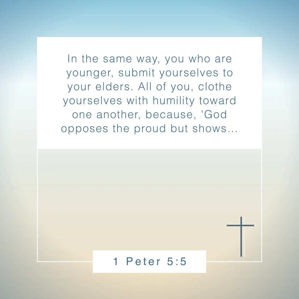 1 Peter 5:5 Bible verse on humility
