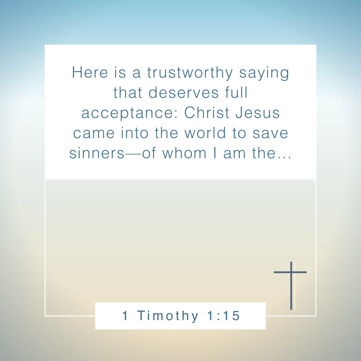 1 Timothy 1:15 Bible verse on humility