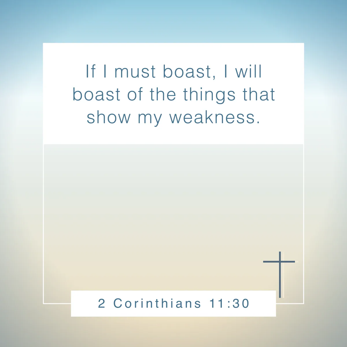 2 Corinthians 11:30 Bible verse on humility