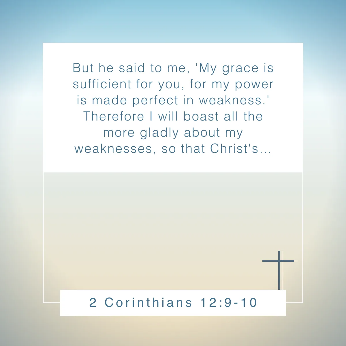 2 Corinthians 12:9-10 Bible verse on humility