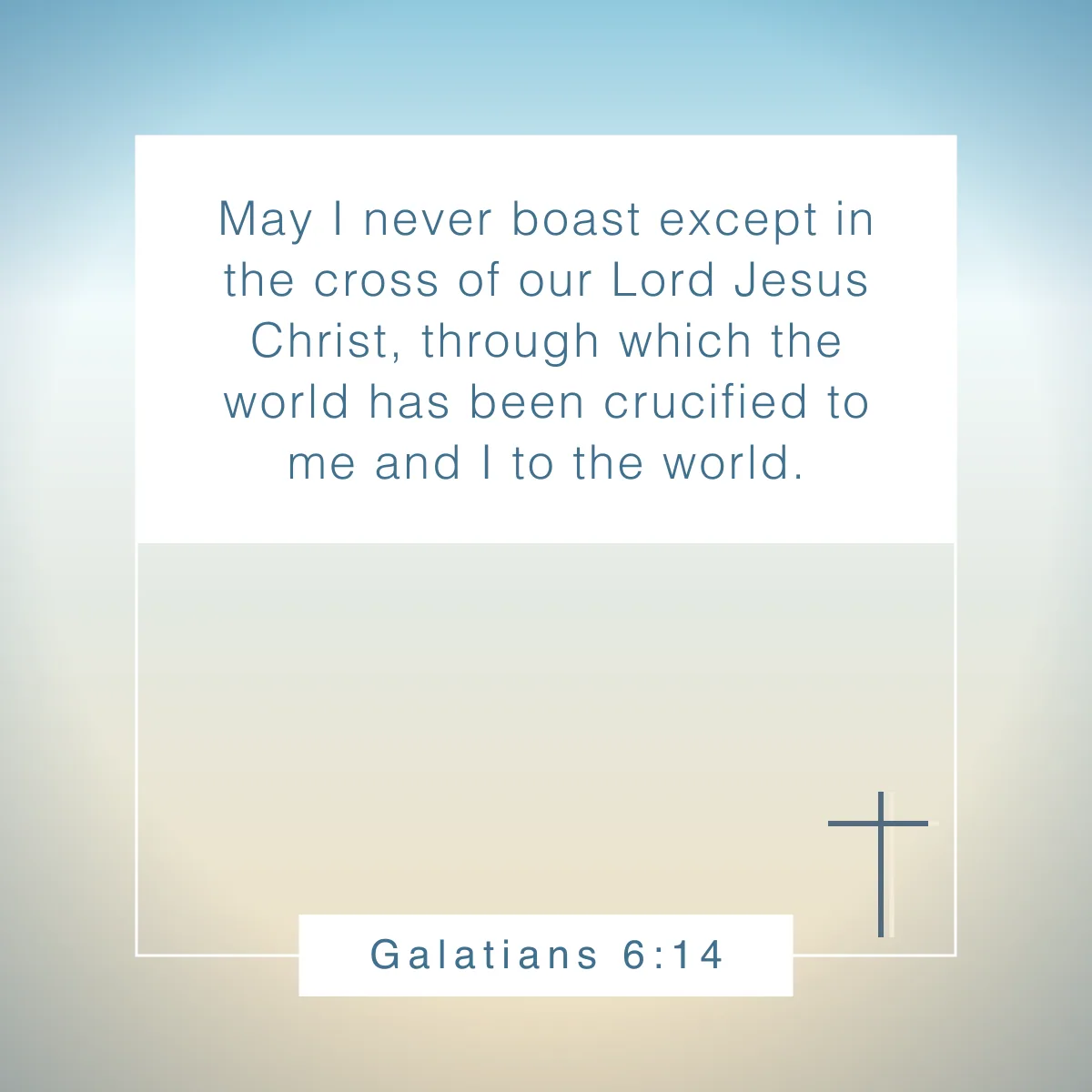 Galatians 6:14 Bible verse on humility