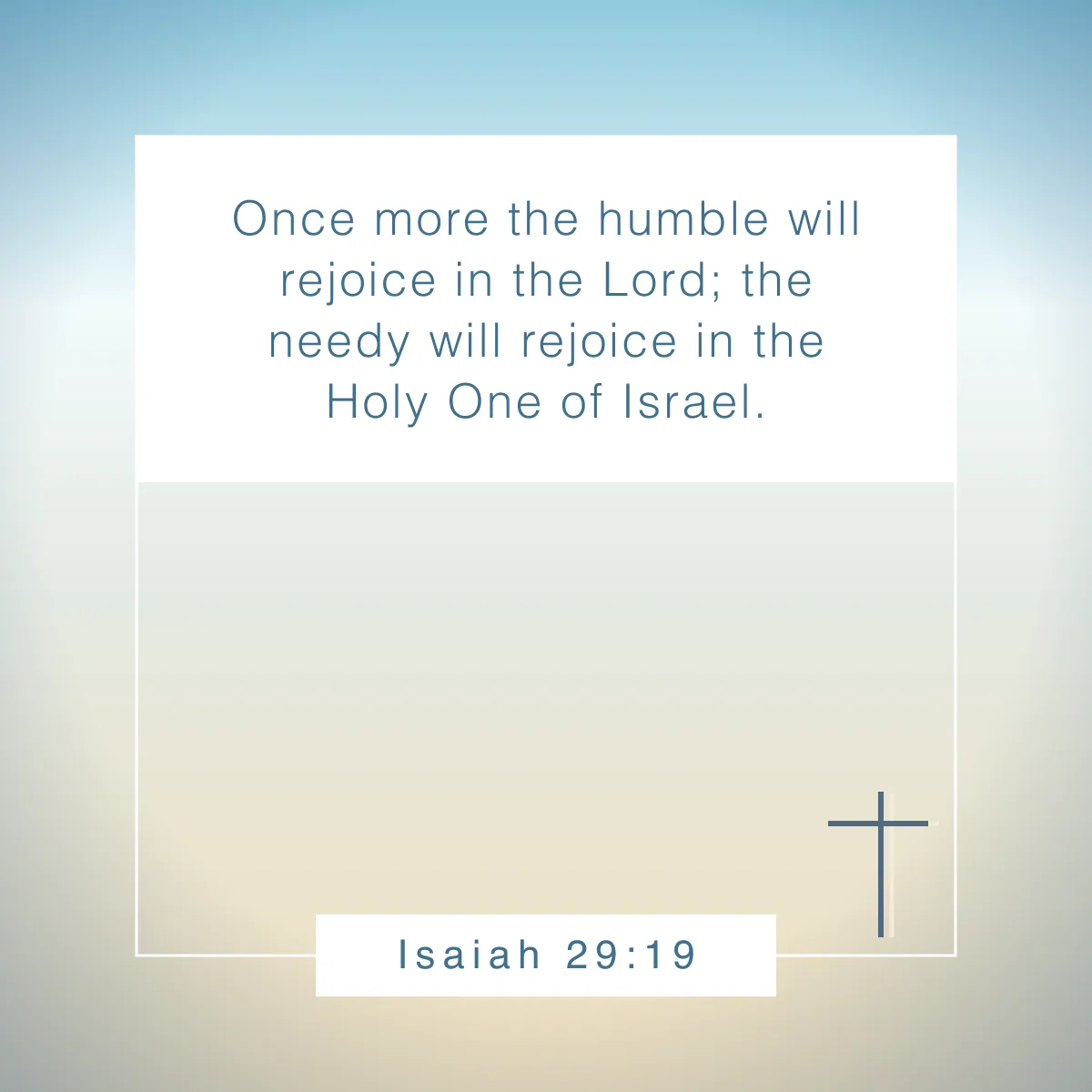 Isaiah 29:19 Bible verse on humility