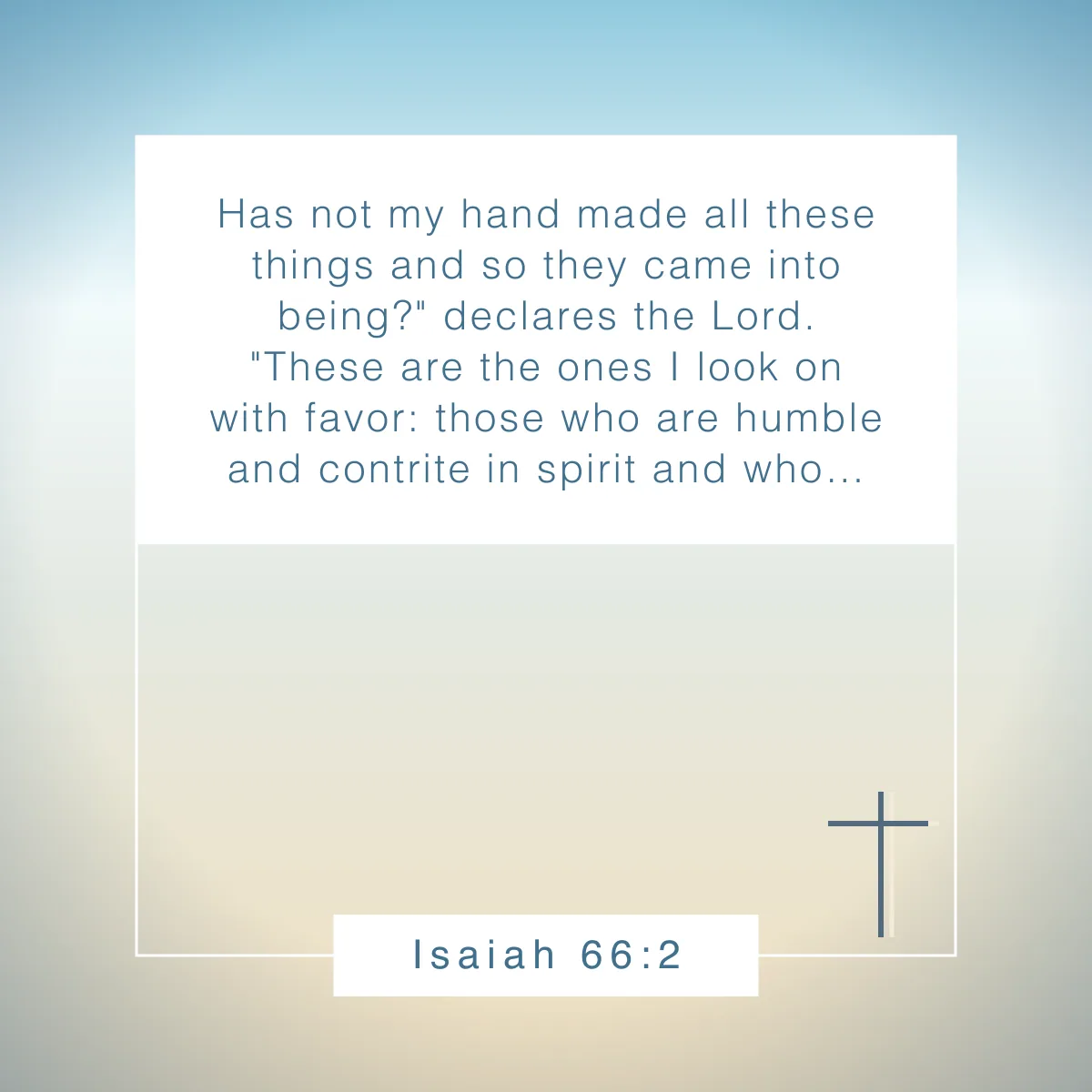 Isaiah 66:2 Bible verse on humility
