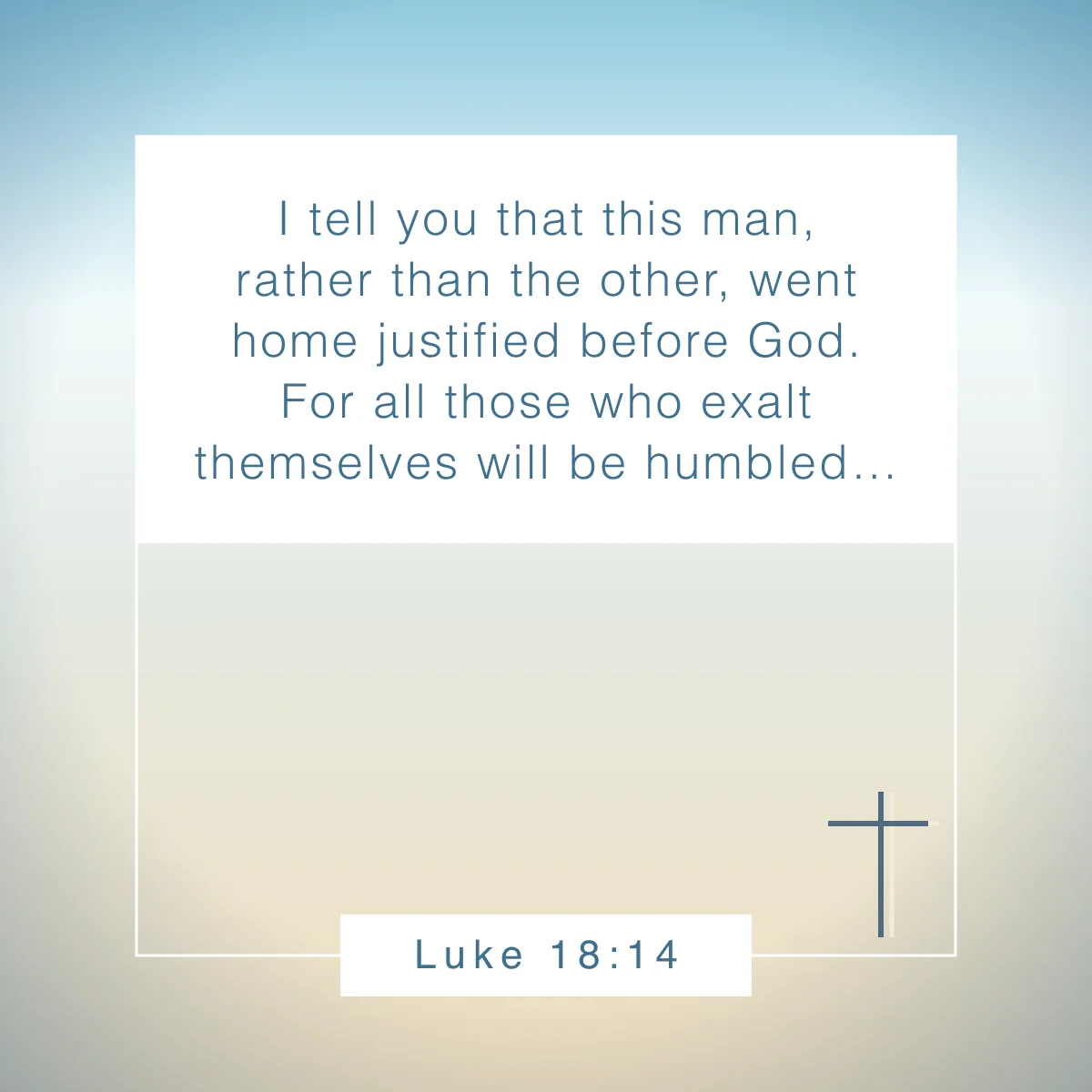 Luke 18:14 Bible verse on humility